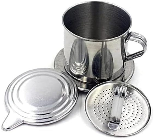 1 Set Vietnamese Coffee Filter Stainless Steel Coffee Pot Drip Infuse Cup Brewing Teapot No Need Paper Drip Coffee Pot Machine Filter Attractive processing