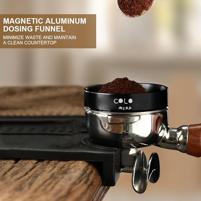 51mm Espresso Accessories Kit, Spring Loaded Calibrated Tamper, WDT Tool and Dosing Funnel, Espresso puck screen Set Fits Espresso Coffee Machines and 51mm Portafilters