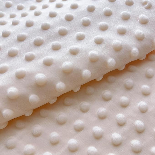 1 Yardx62 Inch Minky Dot Fabric by The Yard DIY Making Supplies Quilting Patchwork Cushions Plush Fleece Fabric Minky Fabric for Blanket, Pillow Covers, Clothing Making, Scarf,Sewing